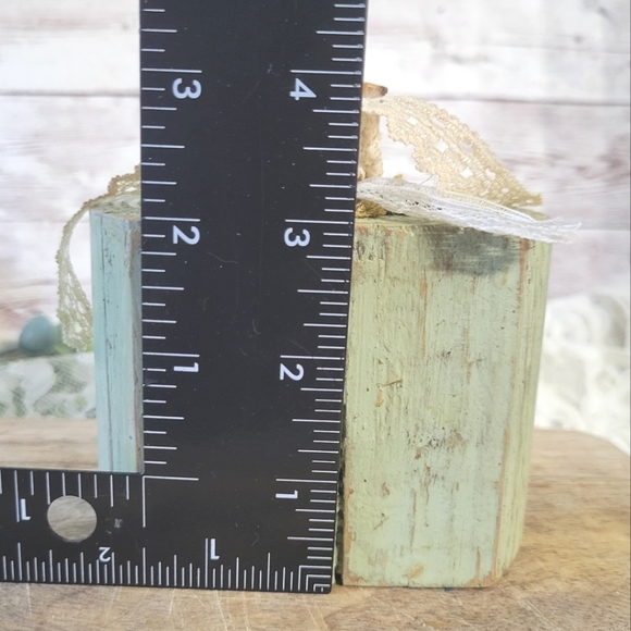 Cute Wood Fall Pumpkin in Sage Green - Picture 3 of 6